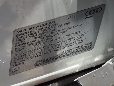 2022 Audi Q5 Sportback S line Premium Plus 45 TFSI quattro