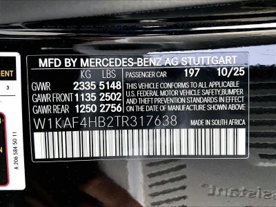 2026 Mercedes-Benz C-Class C 300 4MATIC® Sedan