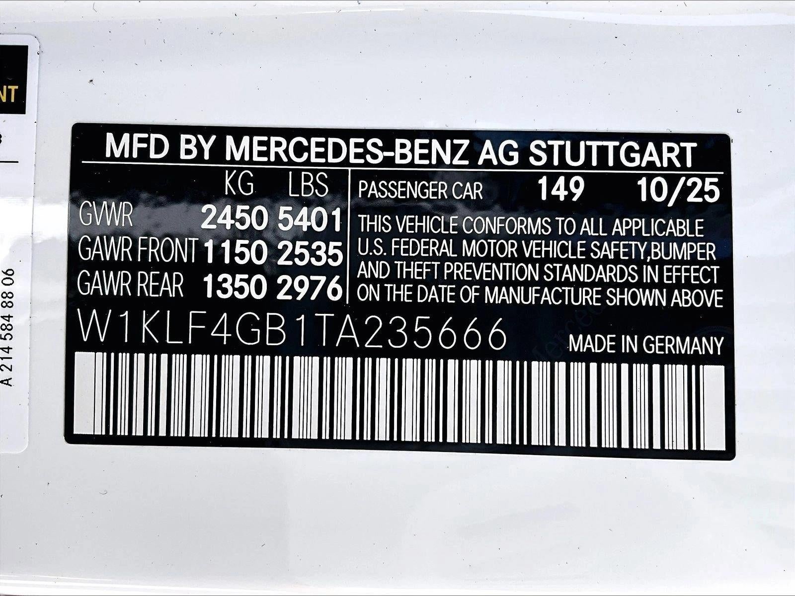 2026 Mercedes-Benz E-Class E 350 RWD Sedan