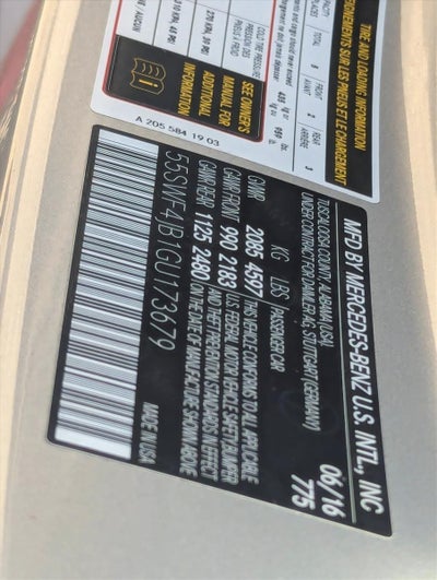 2016 Mercedes-Benz C-Class C 300 Sedan