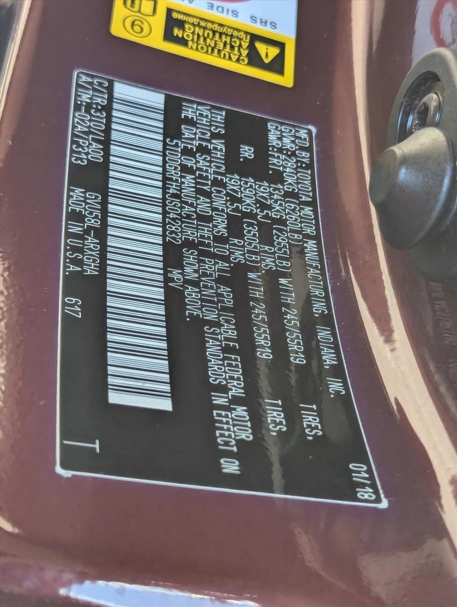 2018 Toyota Highlander Hybrid Limited V6 AWD (Natl)