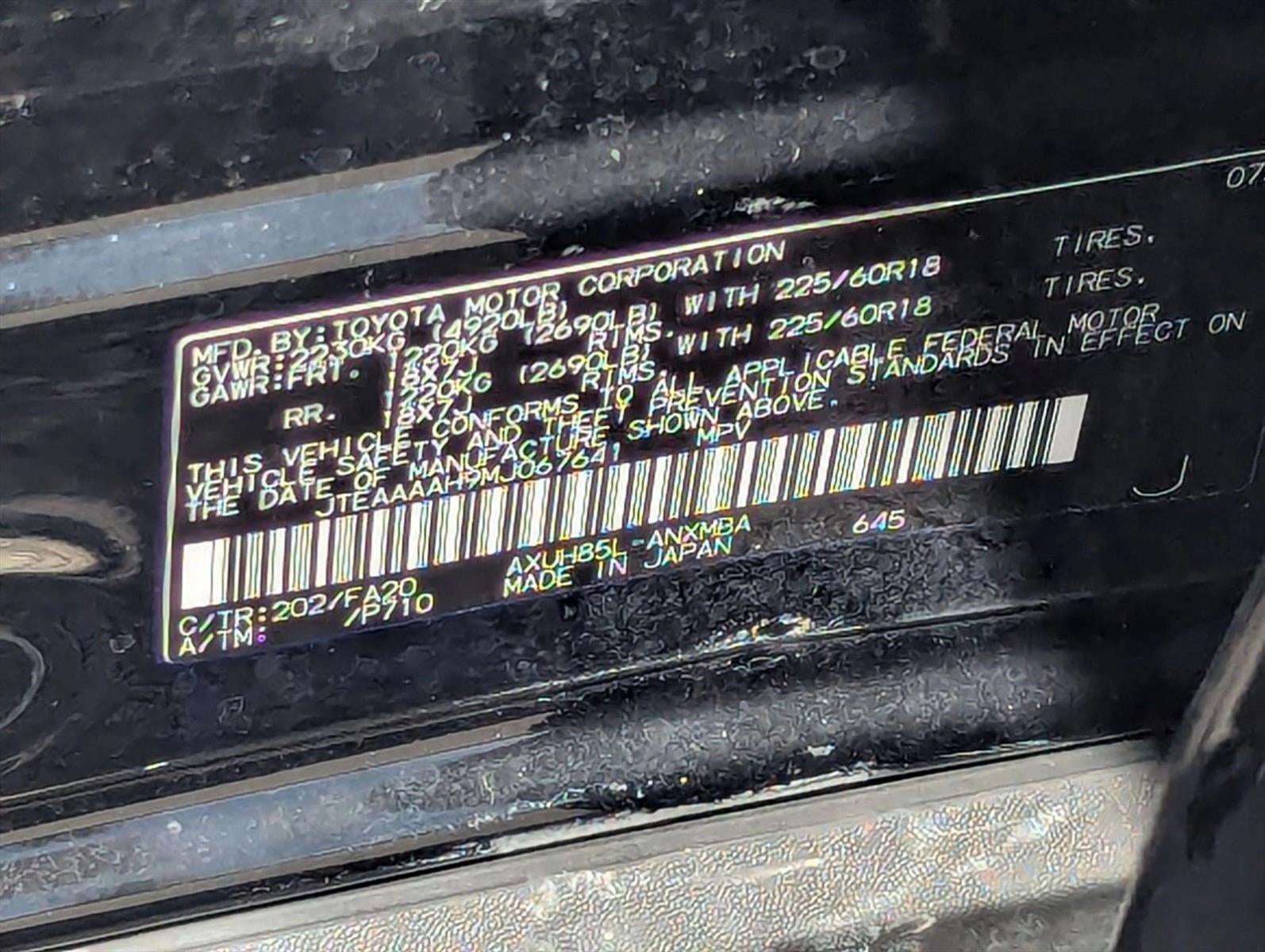 2021 Toyota Venza LE AWD (Natl)