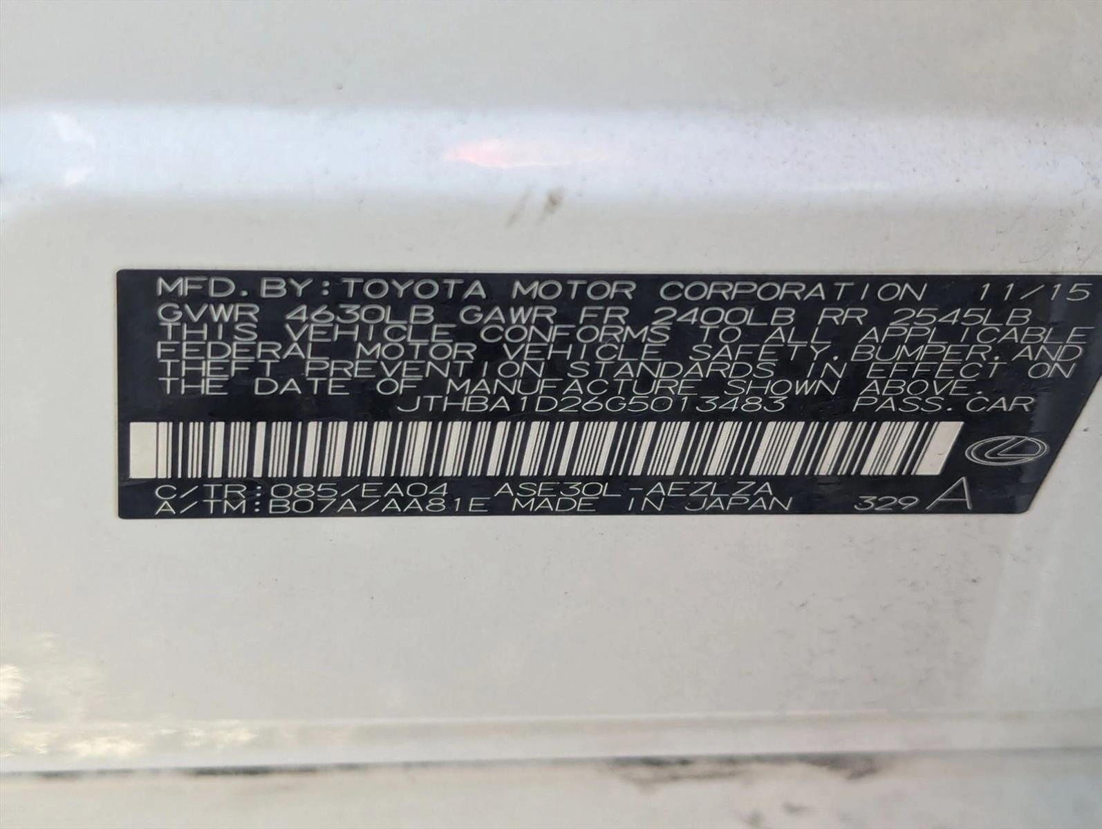 2016 Lexus IS Turbo 4dr Sdn