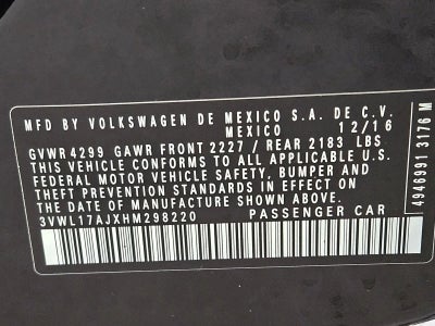 2017 Volkswagen Jetta 1.8T SEL Auto