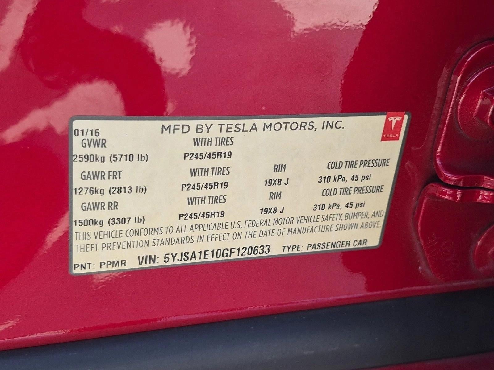 2016 Tesla Model S 4dr Sdn RWD 70 kWh Battery
