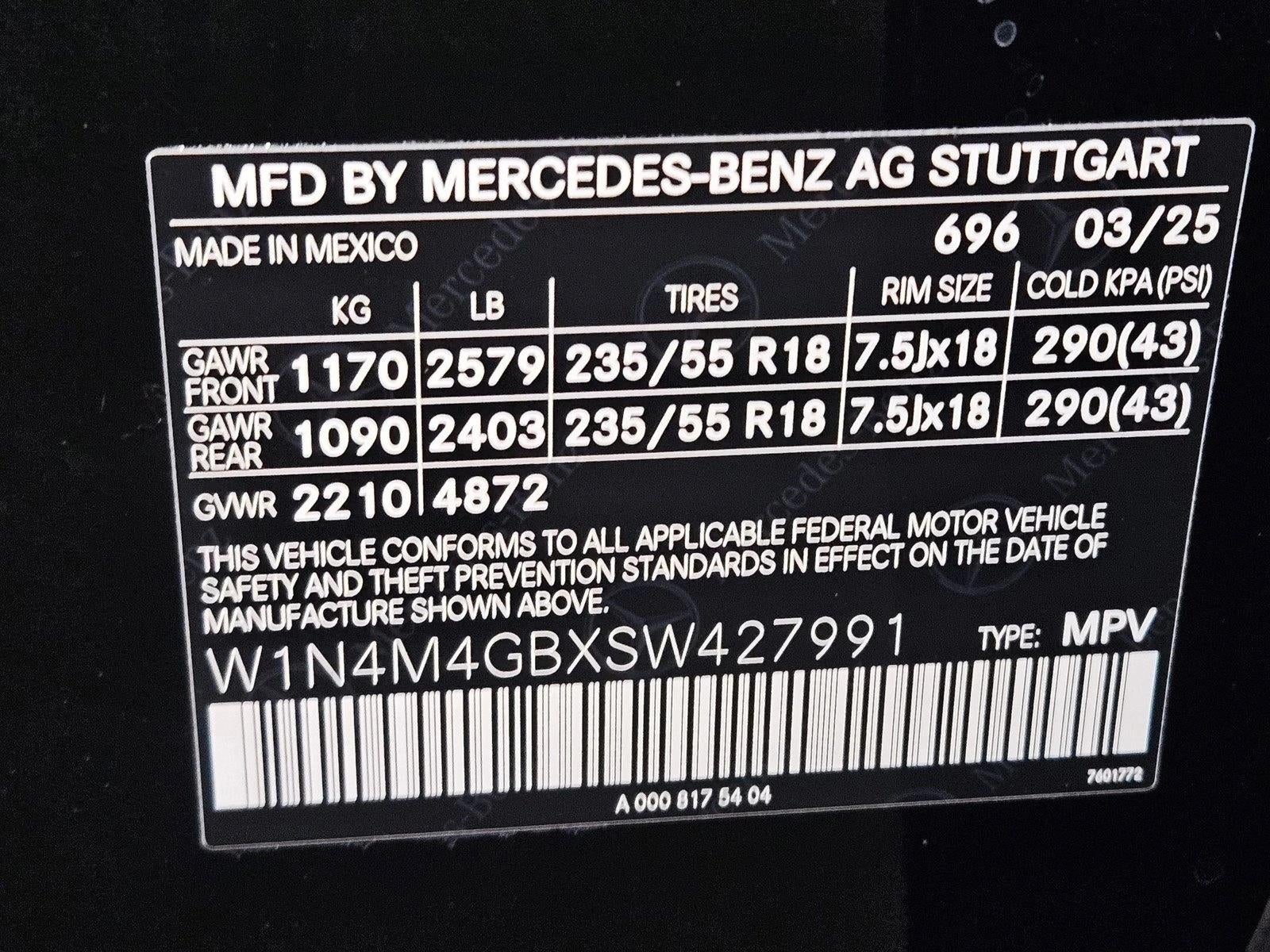 2025 Mercedes-Benz GLB GLB 250 SUV