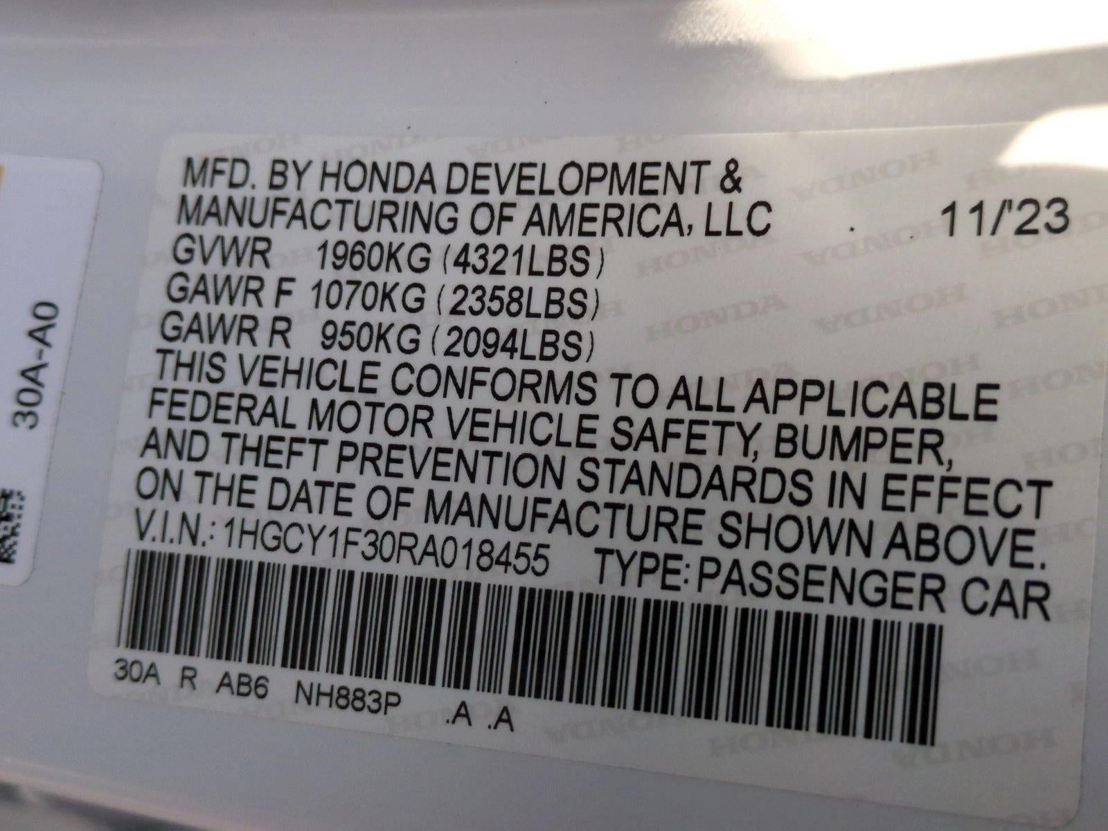 2024 Honda Accord Sedan EX CVT