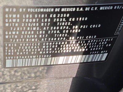2022 Volkswagen Tiguan 2.0T S FWD