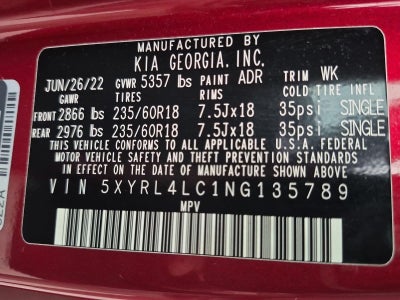 2022 Kia Sorento S FWD