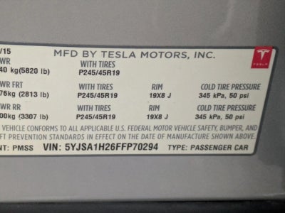 2015 Tesla Model S 4dr Sdn AWD 85D