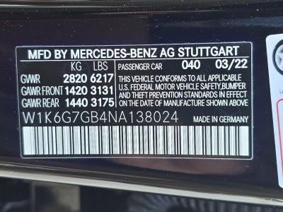 2022 Mercedes-Benz S-Class S 580 4MATIC® Sedan