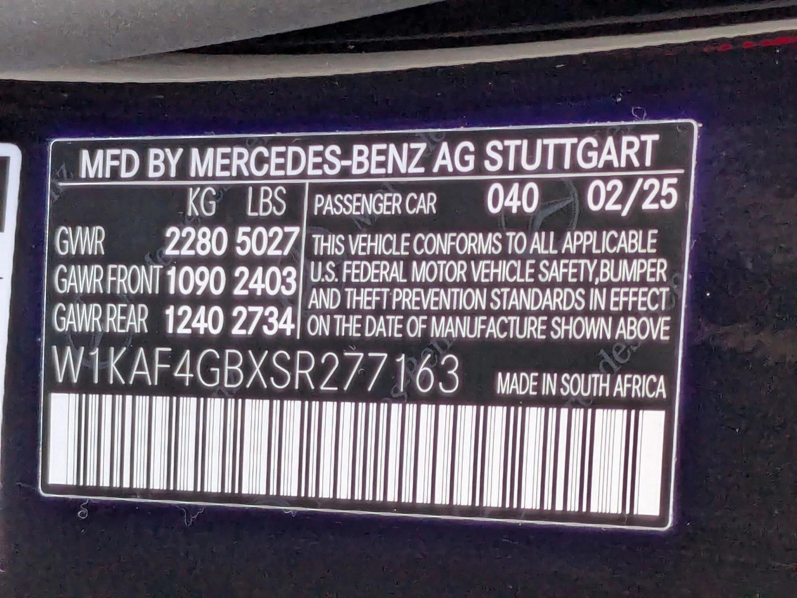 2025 Mercedes-Benz C-Class C 300 Sedan