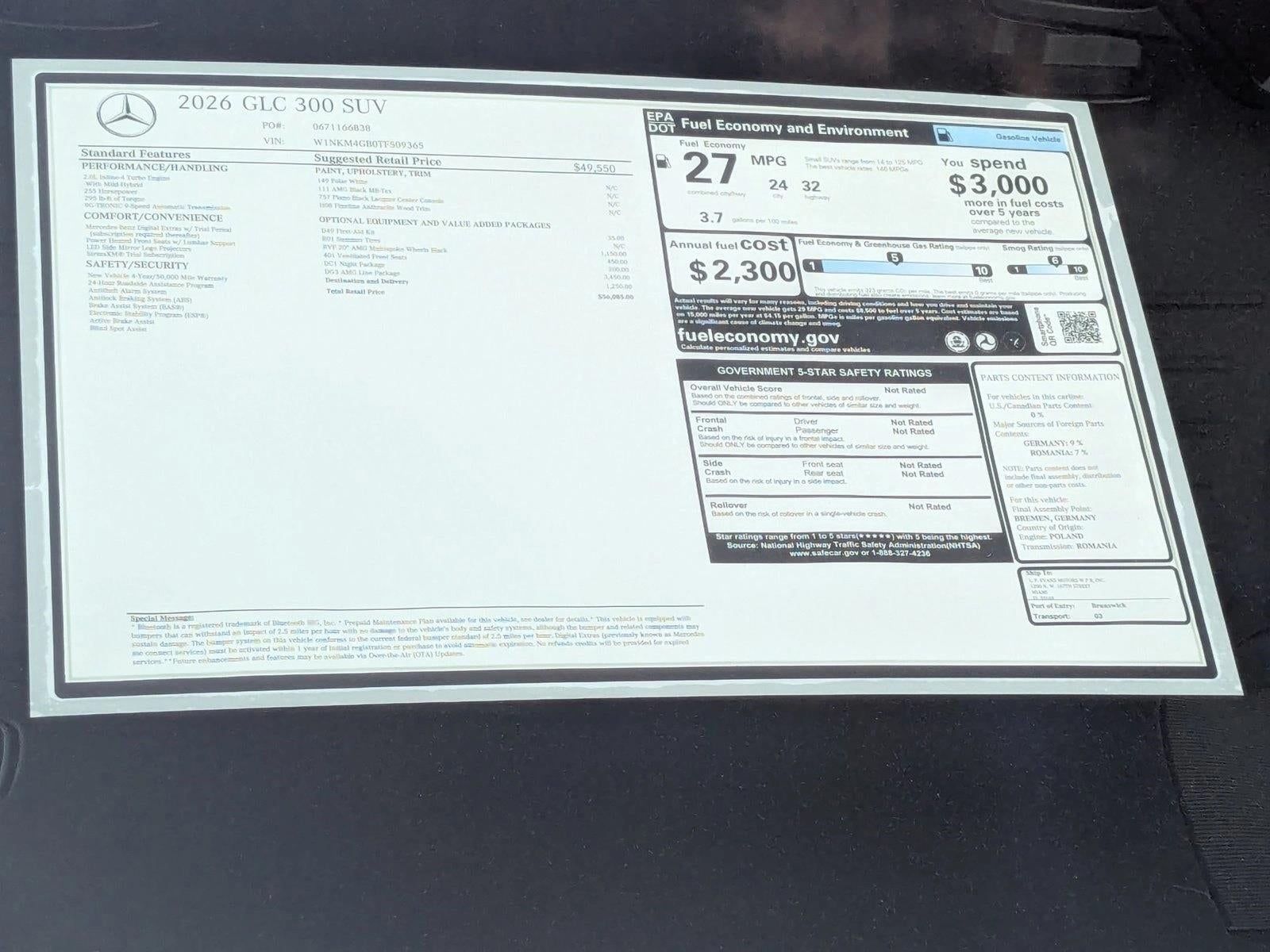 2026 Mercedes-Benz GLC GLC 300 SUV