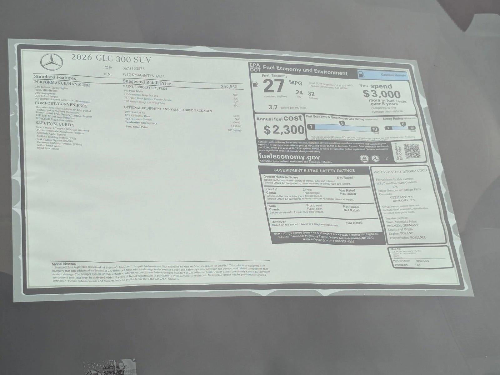 2026 Mercedes-Benz GLC GLC 300 SUV