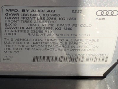 2022 Audi Q5 S line Premium Plus 45 TFSI quattro