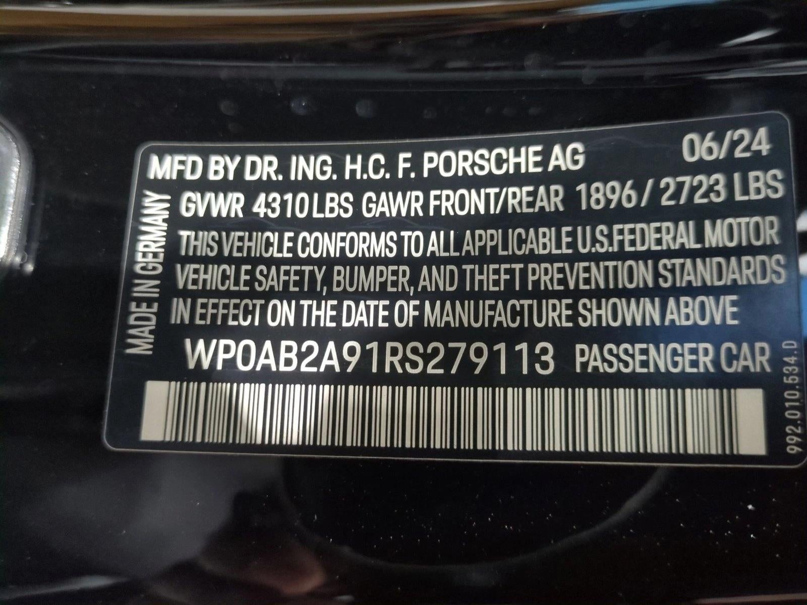 2024 Porsche 911 Carrera S Coupe