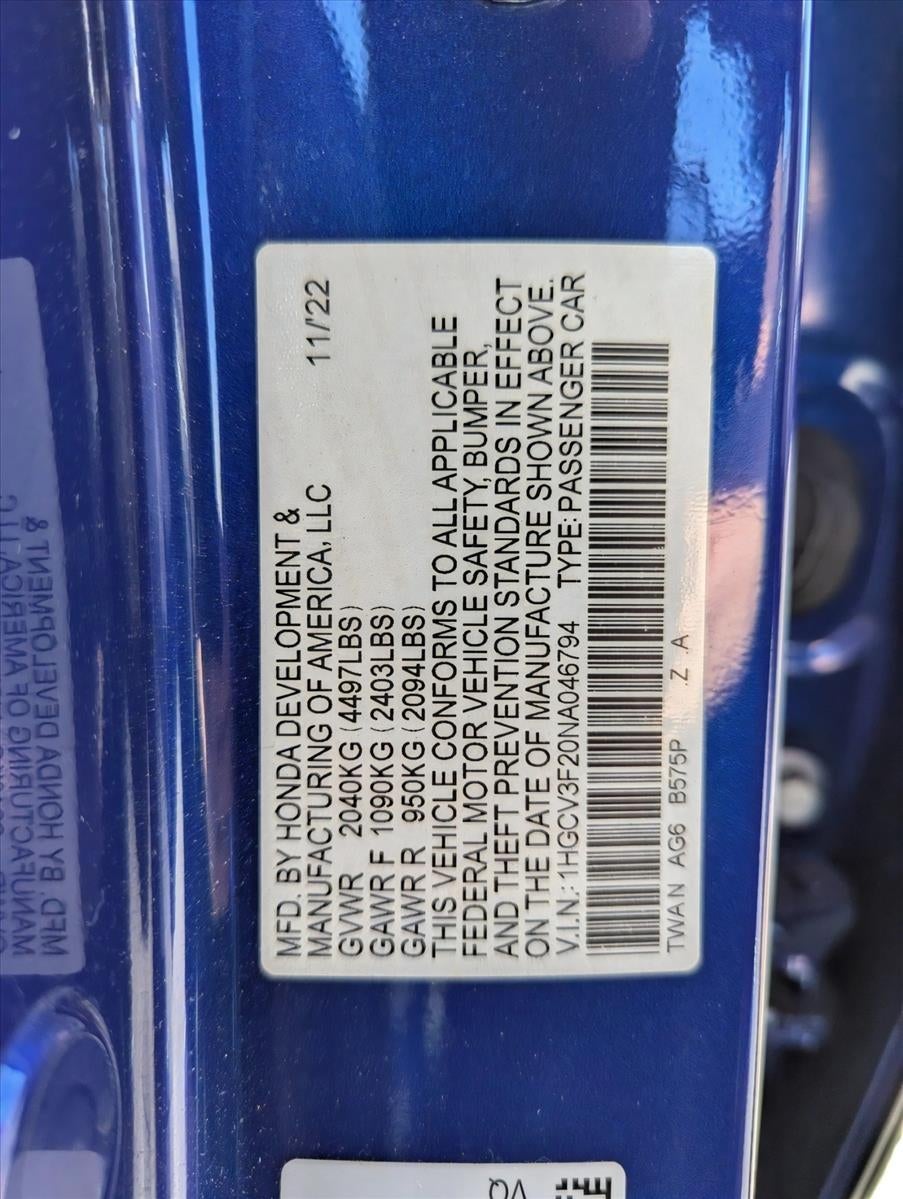 2022 Honda Accord Hybrid Sport Sedan