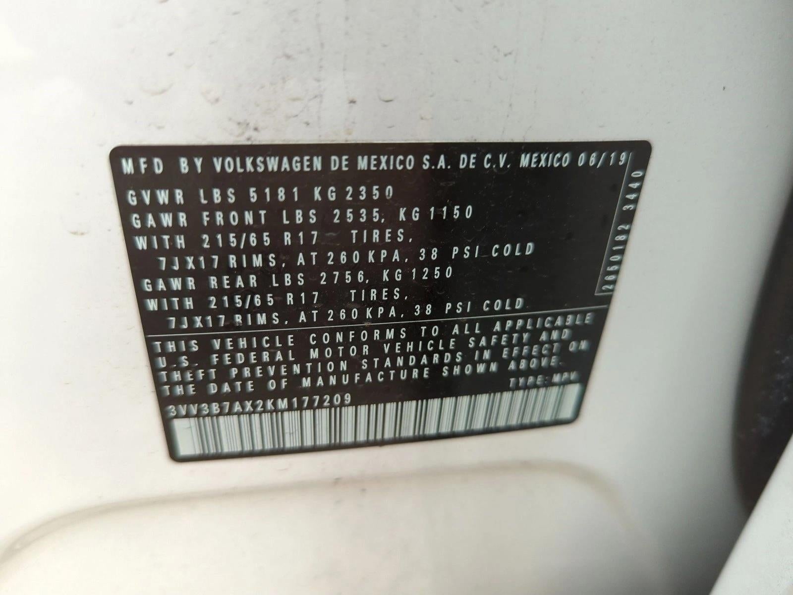 2019 Volkswagen Tiguan 2.0T SE FWD