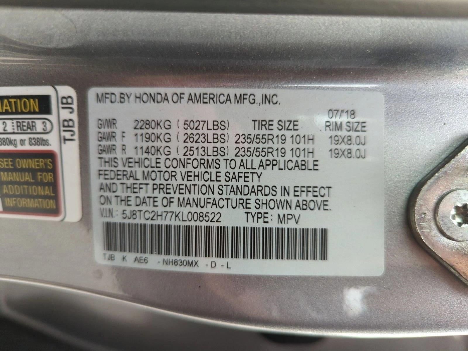2019 Acura RDX AWD w/Advance Pkg