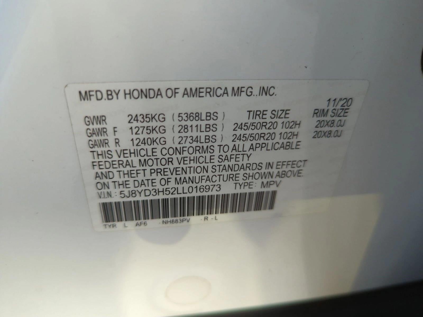 2020 Acura MDX FWD 7-Passenger w/Technology Pkg