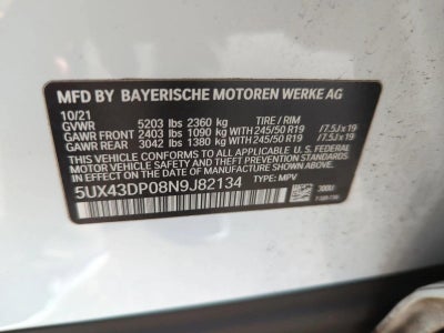 2022 BMW X3 sDrive30i Sports Activity Vehicle