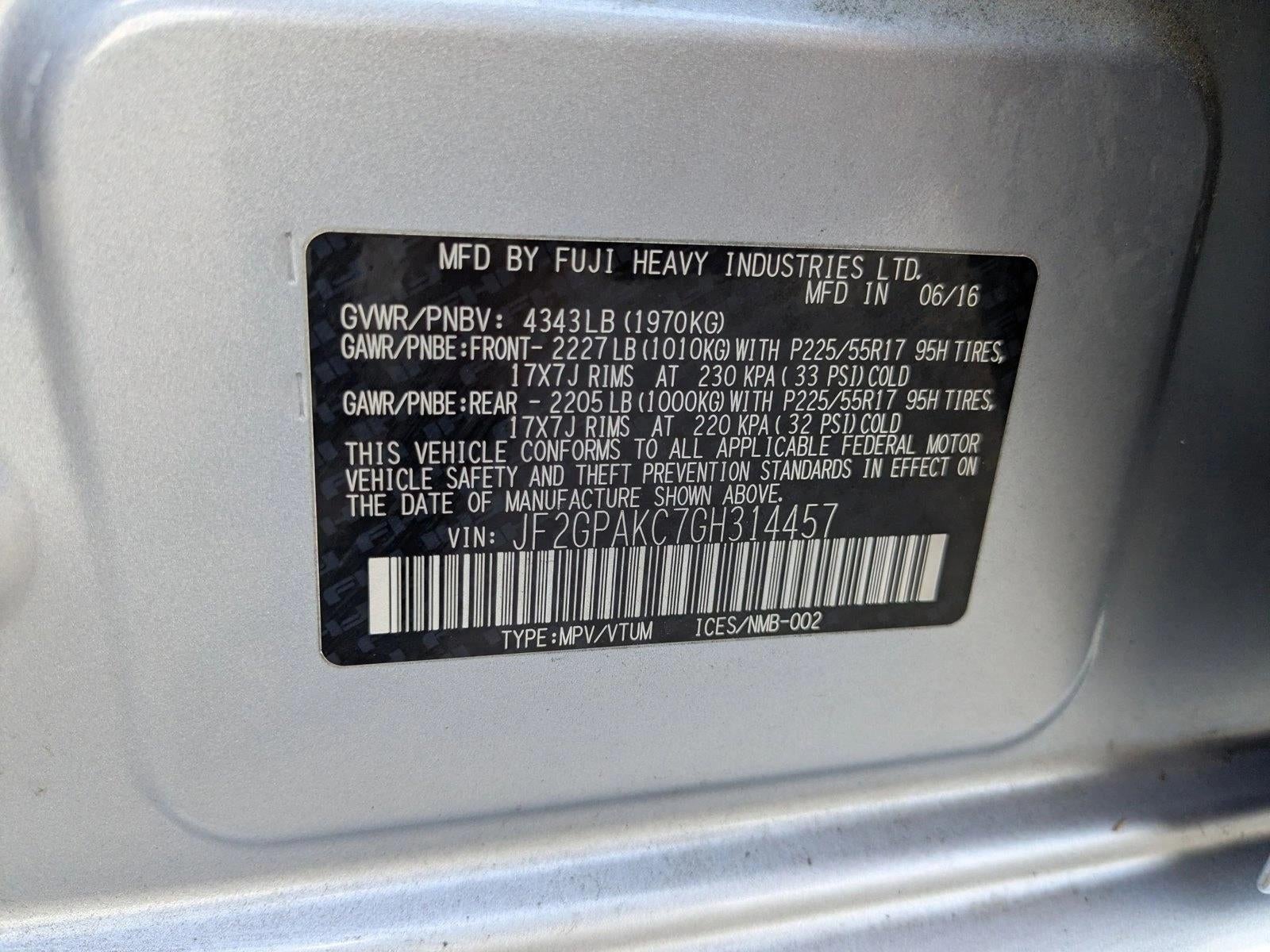 2016 Subaru Crosstrek 2.0i Limited CVT