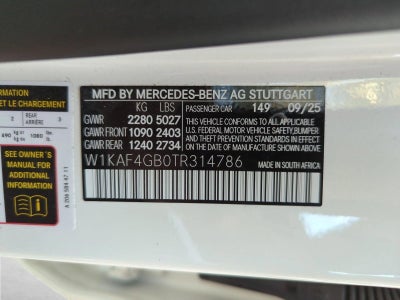 2026 Mercedes-Benz C-Class C 300 Sedan