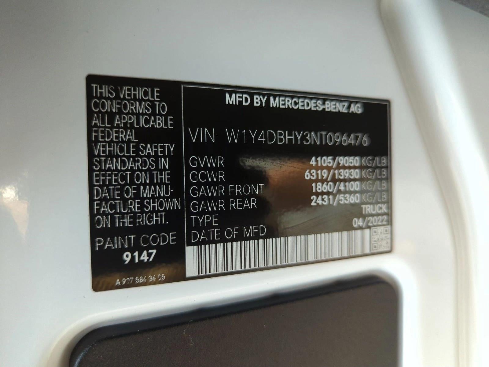 2022 Mercedes-Benz Sprinter Cargo Van 2500 Standard Roof I4 144" RWD