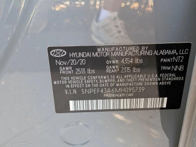 2021 Hyundai SONATA SEL 2.5L