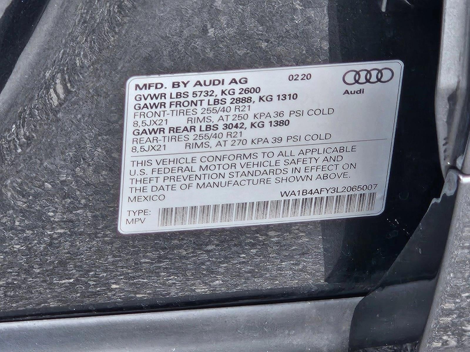 2020 Audi SQ5 Premium Plus 3.0 TFSI quattro