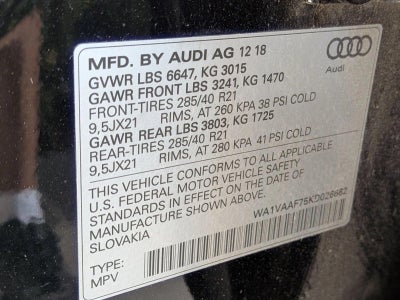 2019 Audi Q7 Prestige 55 TFSI quattro