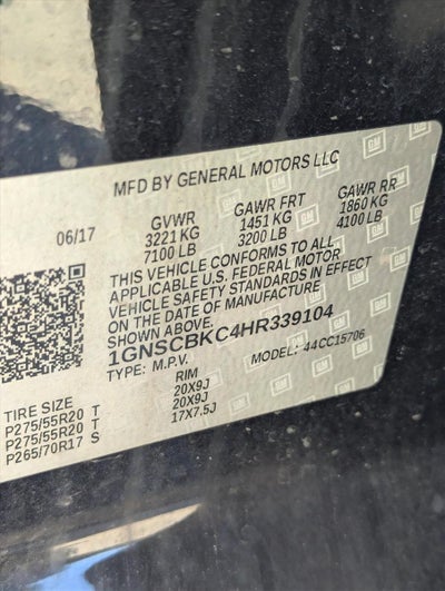 2017 Chevrolet Tahoe 2WD LT