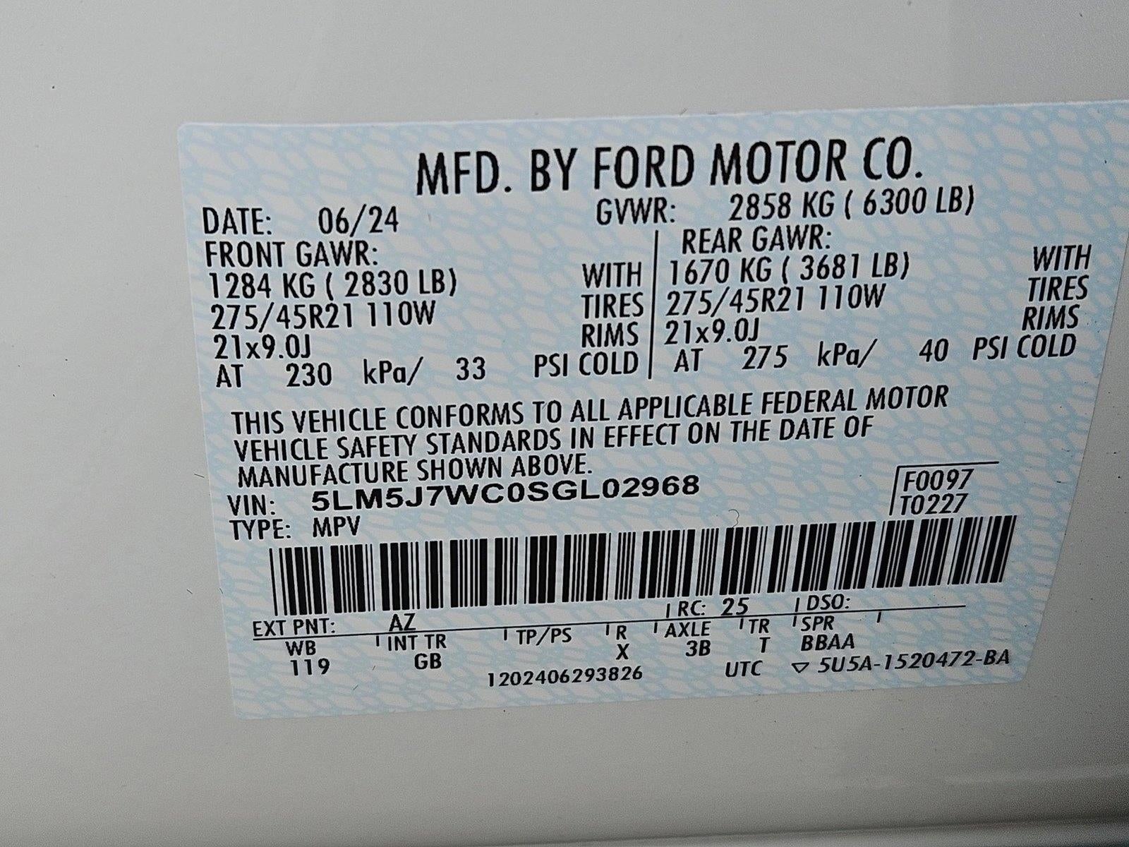 2025 Lincoln Aviator Reserve RWD
