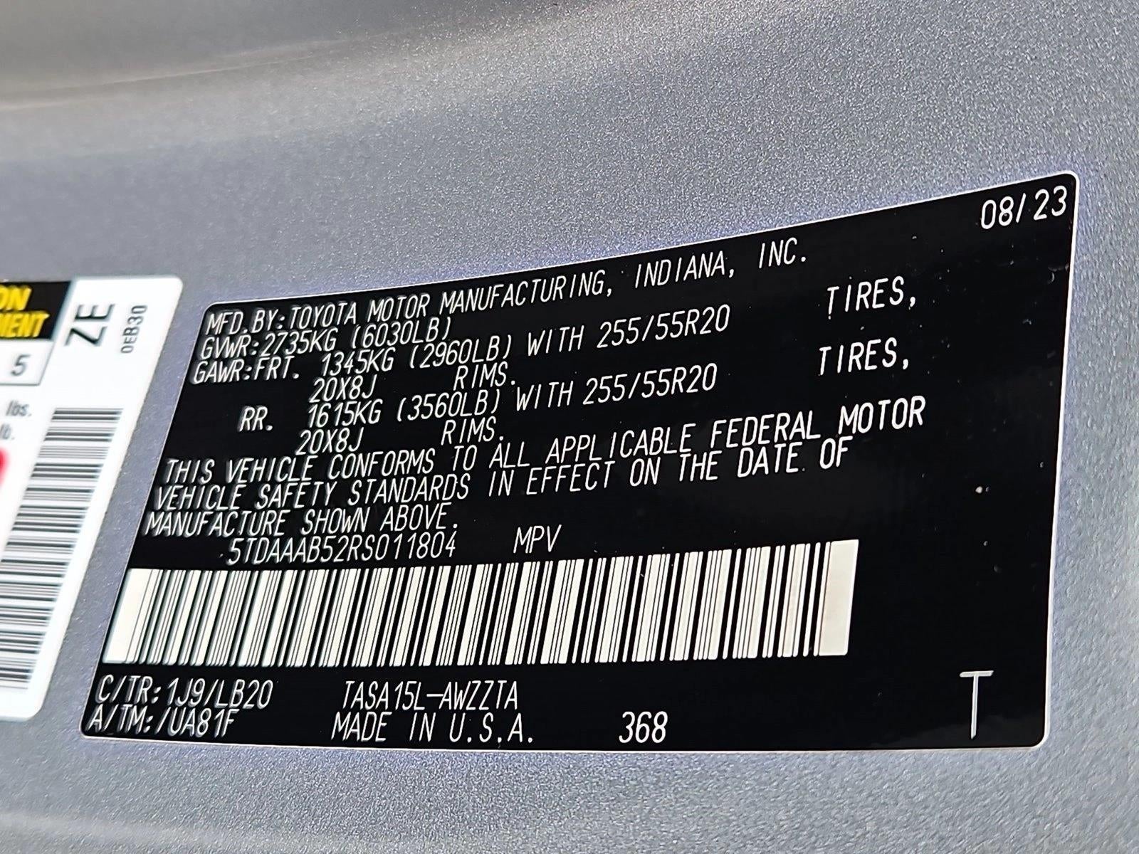 2024 Toyota Grand Highlander Platinum AWD (Natl)