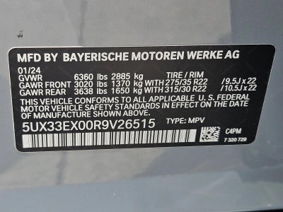 2024 BMW X6 xDrive40i Sports Activity Coupe