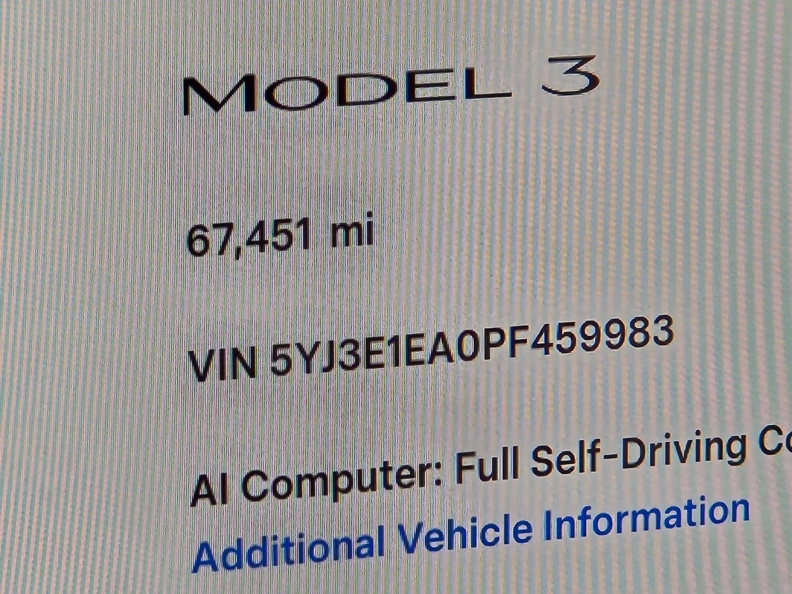 2023 Tesla Model 3 RWD