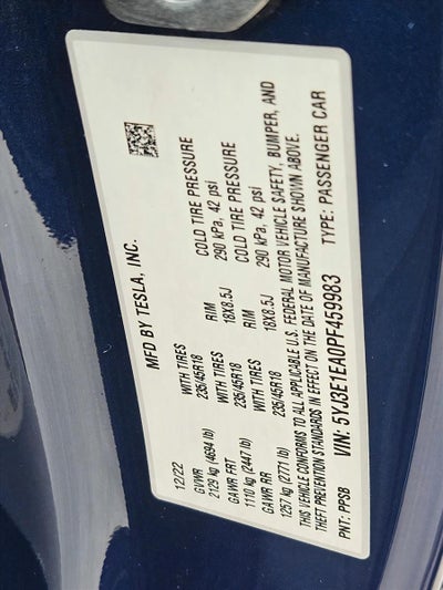 2023 Tesla Model 3 RWD
