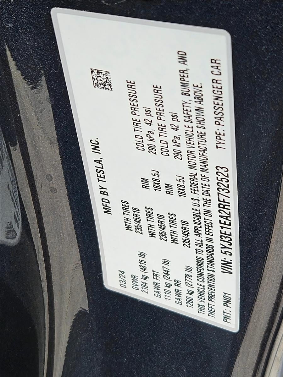 2024 Tesla Model 3 RWD *Ltd Avail*