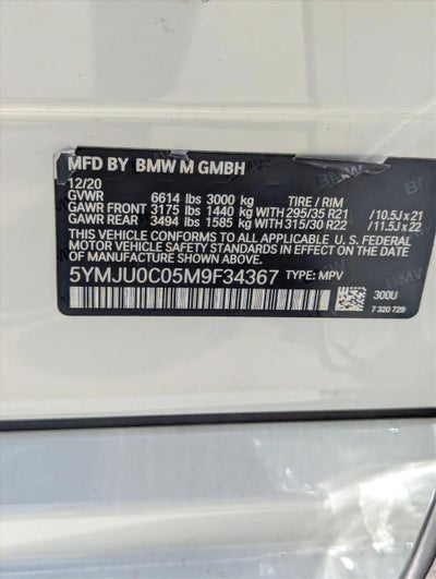 2021 BMW X5 M X5 M Sports Activity Vehicle