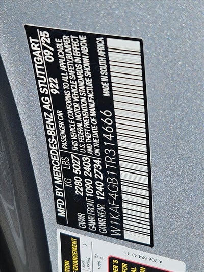 2026 Mercedes-Benz C-Class C 300 Sedan
