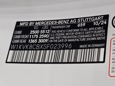 2025 Mercedes-Benz SL-Class AMG® SL 63 S E Performance Roadster