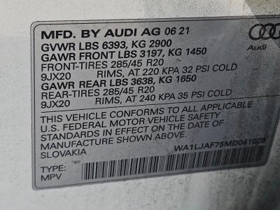 2021 Audi Q7 Premium Plus 45 TFSI quattro