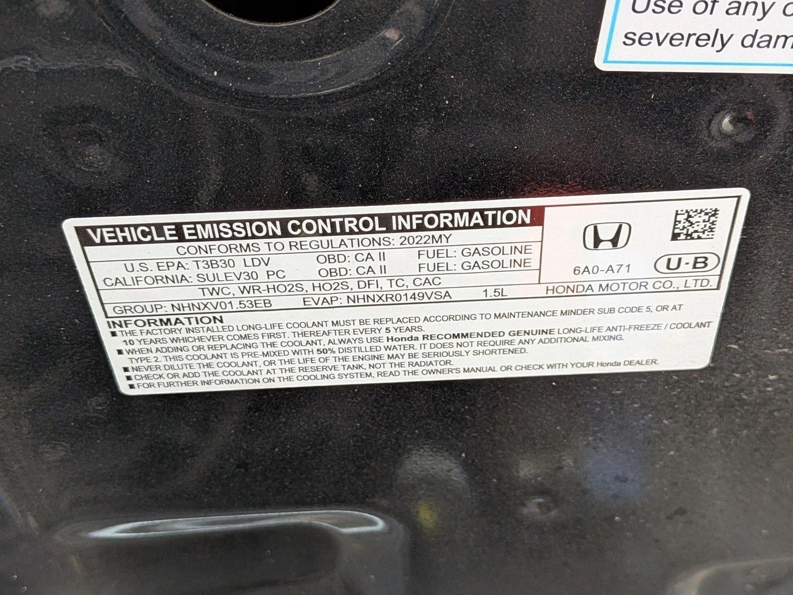 2022 Honda Accord Sedan Sport SE 1.5T CVT