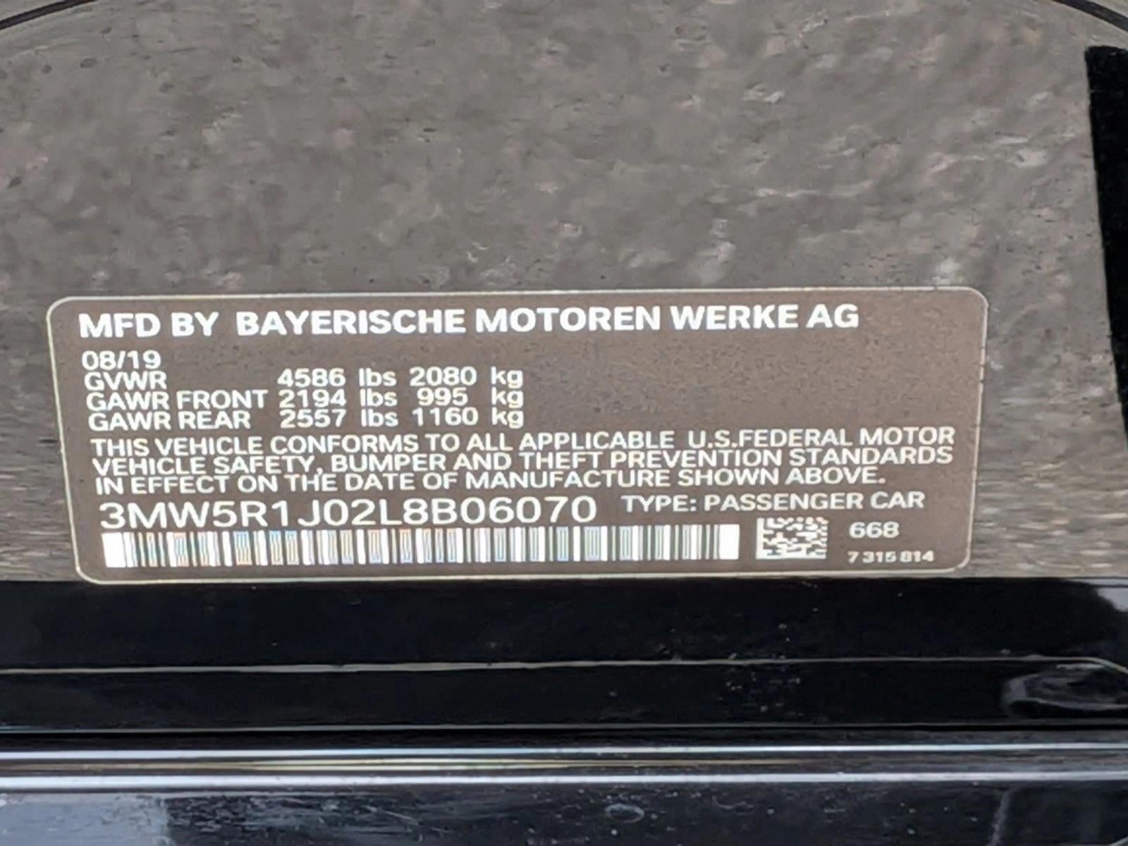 2020 BMW 330i Sedan North America