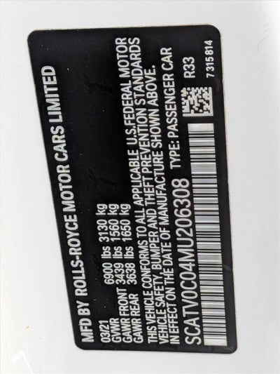 2021 Rolls-Royce Ghost Sedan