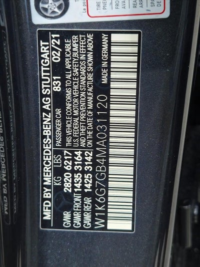 2021 Mercedes-Benz S-Class S 580 4MATIC® Sedan