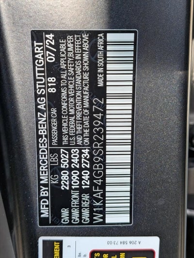 2025 Mercedes-Benz C-Class C 300 Sedan