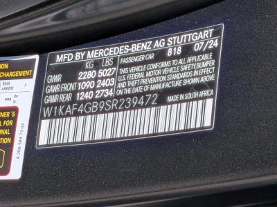 2025 Mercedes-Benz C-Class C 300 Sedan