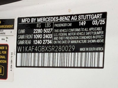 2025 Mercedes-Benz C-Class C 300 Sedan