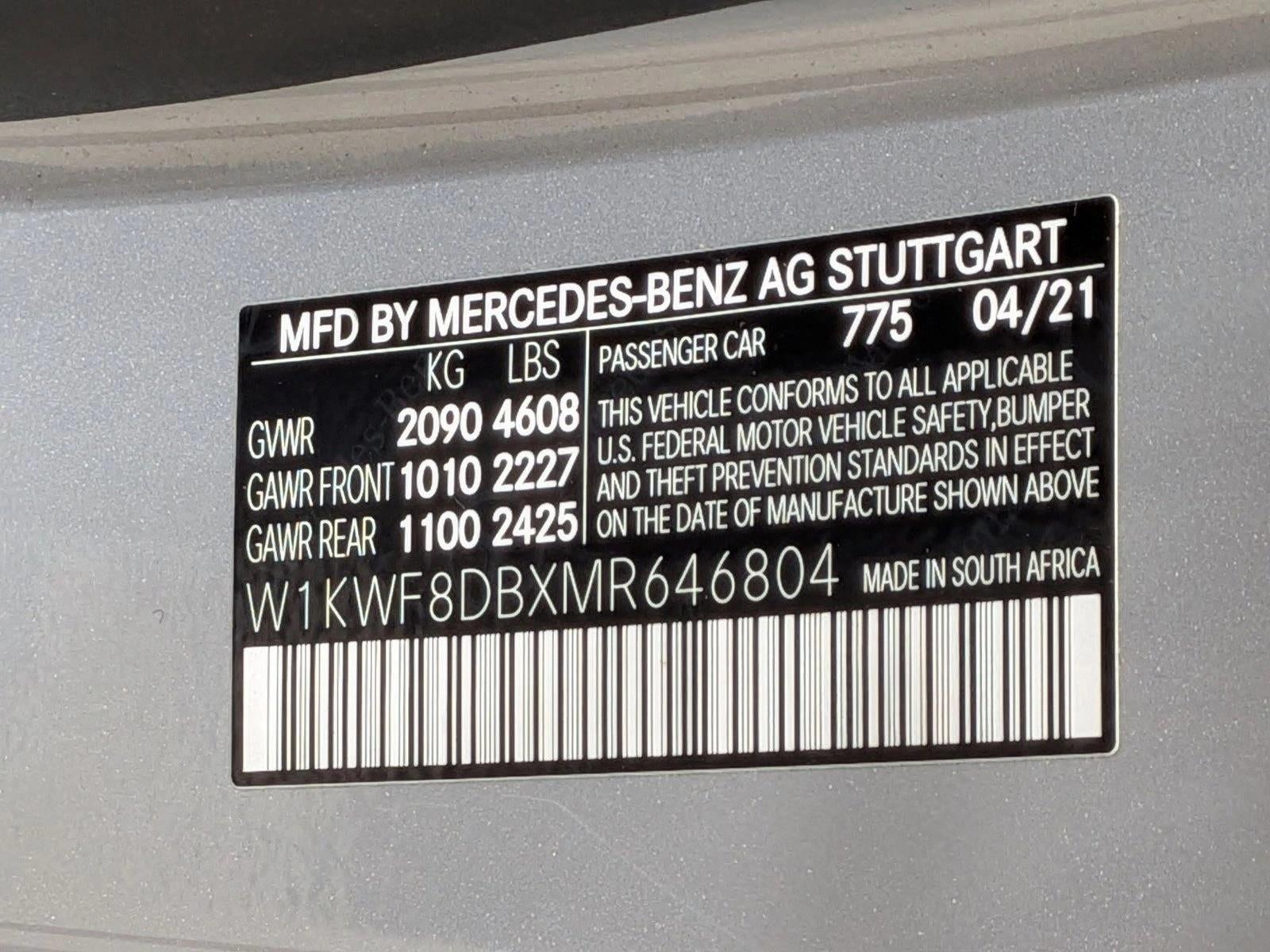 2021 Mercedes-Benz C-Class C 300 Sedan